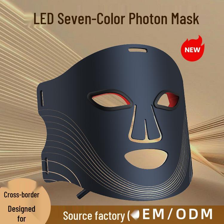 Красная светодиодная маска для омоложения и подтяжки кожи M08 Black - LED