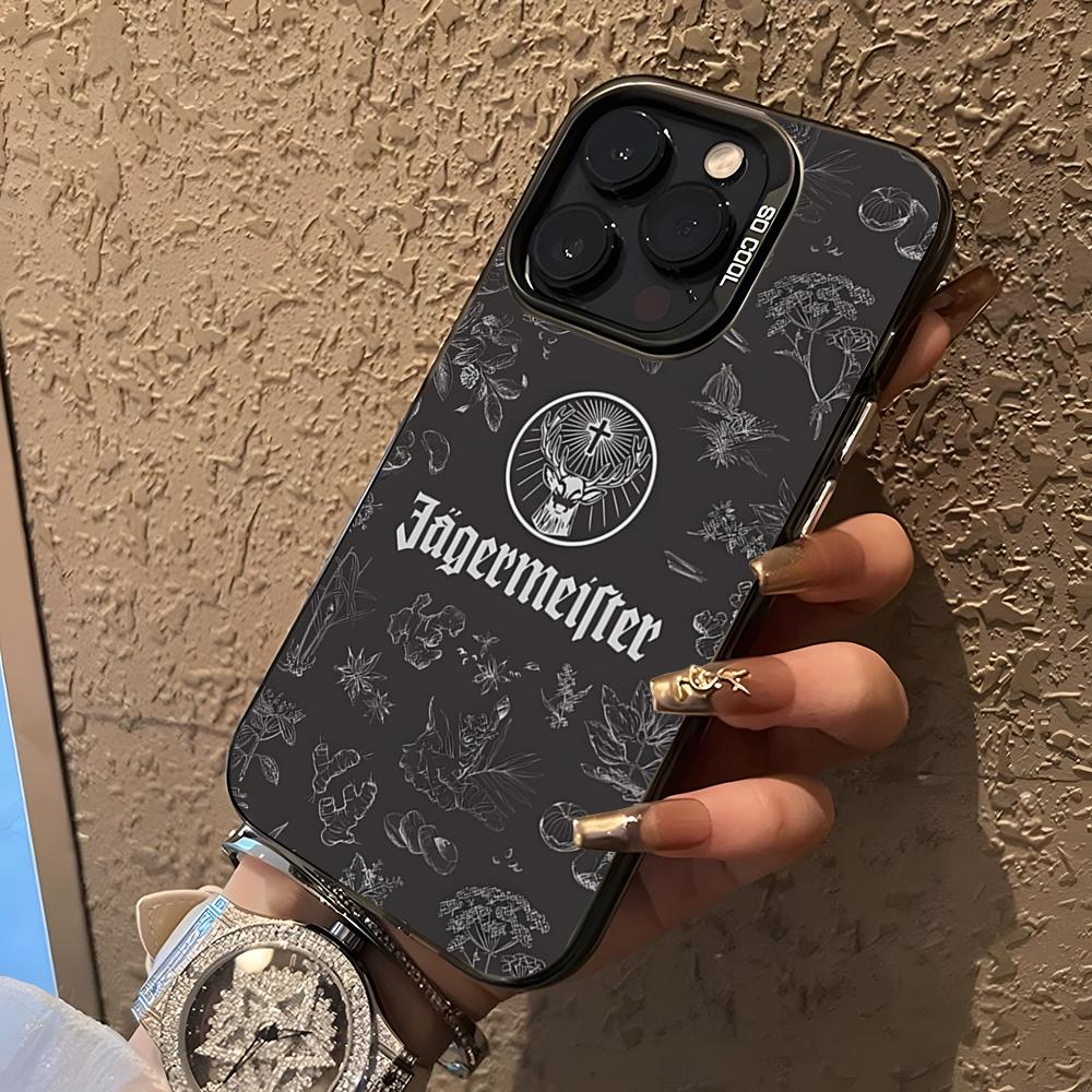 Classic J-Jager-Meister Phone Case For 17 Air IPhone 16 Pro Max 15 14 Plus 12 13 X XS Max 11 Colorful Silver Cover