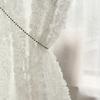 1pc White Vintage Rococo 3D Rose Floral Sheer Curtain , French Romantic Pastoral Style Warm Restaurant Bedroom Living Room Partition Decorative Drapes