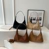Large Capacity Hobo Bag Solid Color Tote Bag Simple Suede Shoulder Bag  Autumn and Winter
