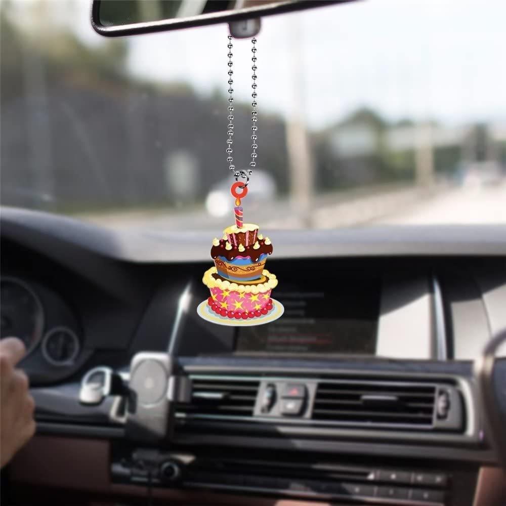 Moon Cute Acrylic Wedding Couple Car Pendant Ideal For Christmas Decor Home