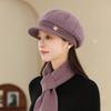 Plus Velvet Warm Basin Hat Knitted Fisherman Hat Elderly Grandmother's Cold Proof Scarf  Autumn and Winter Hat Trend