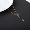 New European and American Fashion Simple Metal Moon Star Clavicle Chain Short Necklace Fashionable Y Necklace