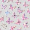 Shiny Jelly Butterfly Charming Golden Gradient Bowknot 5D Self Adhesive Nail Art Sticker Flower Petal Rhinestone Manicure Decals