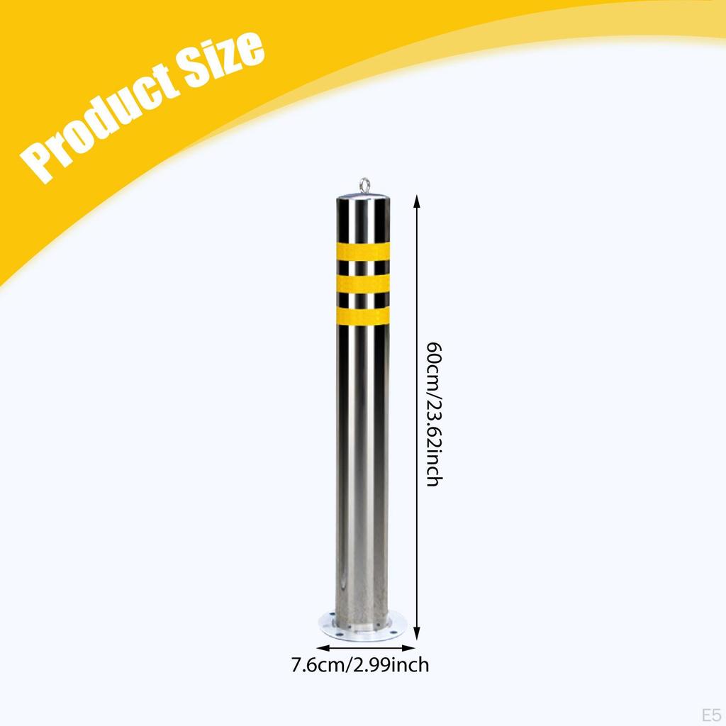 Bollard Visibility Parking Barrier Warning Post for Industrial Ports Storefront