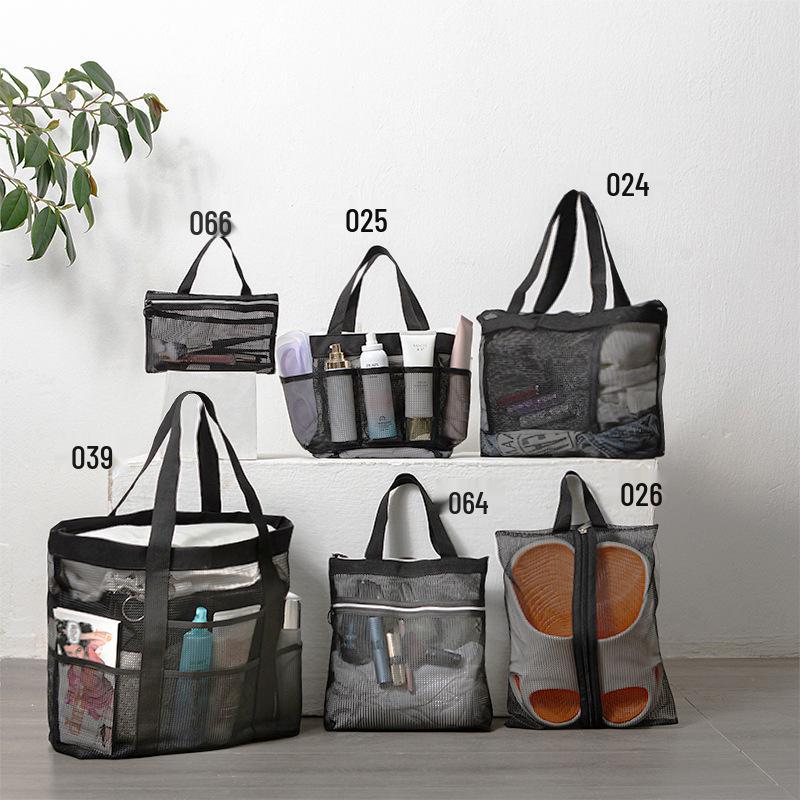 Portable Multi-Pocket Mesh Beach and Travel Bag