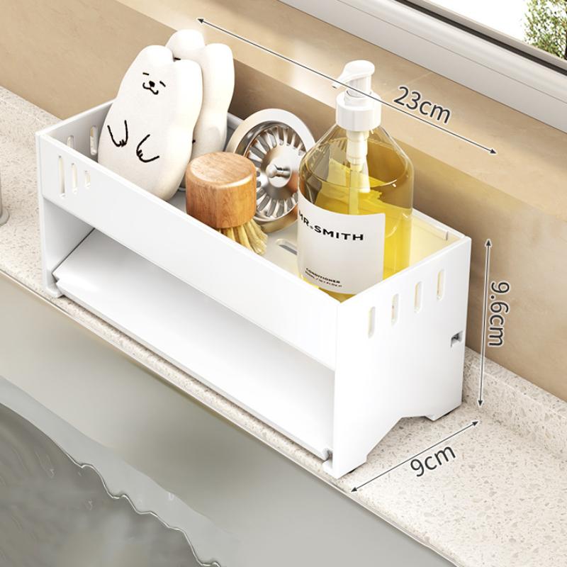 Kitchen Rack Multi-Purpose Storage Rack Rag Drain Rack Household Multi-Functional Scouring Cloth Steel Wire Ball Sponge Storage