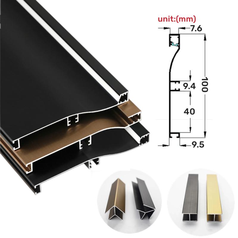 H10cm(3.94inch) Ultra-thin Skirting Baseboard LED Aluminum Profile Strip Wall Edge Backlight Waist Line Corner Kitchen Bar Light