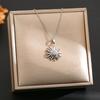 Women's Silver Titanium Steel Necklace with Micro-Inlaid Zircon - Elegant, Durable Clavicle Chain Jewelry