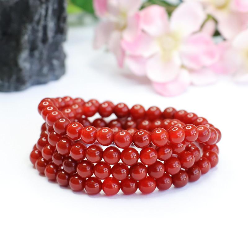 2026 Red Agate Bracelet 108 Pieces Beaded Necklace South Factory Live Delivery S2041411 Multi6mm