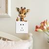 Self-adhesive Switch Stickers Cute Giraffe Thumbs Up for Bedroom Living Room Kids Room Home Decor
