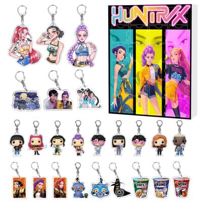KPOP Witch Hunt Christmas Countdown Calendar Blind Box Car Flat Acrylic Keychain Pendant