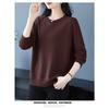 Autumn Winter Women 2025 New Sweater Fashionable Round Neck Base Shirt Middle-aged Mother Knitted Top