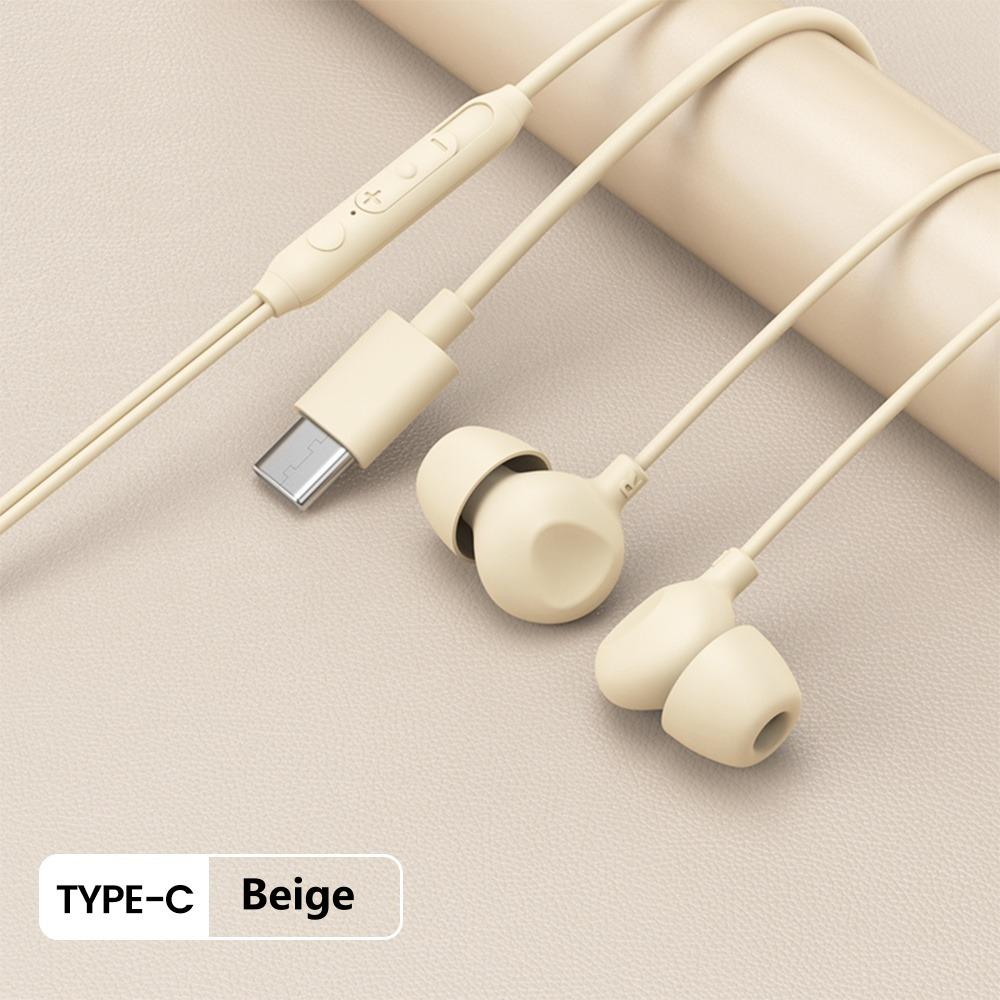 High Sound Quality Sleep Earphones Type C In-Ear Headphones Wired Earphones Mobile Phone Use