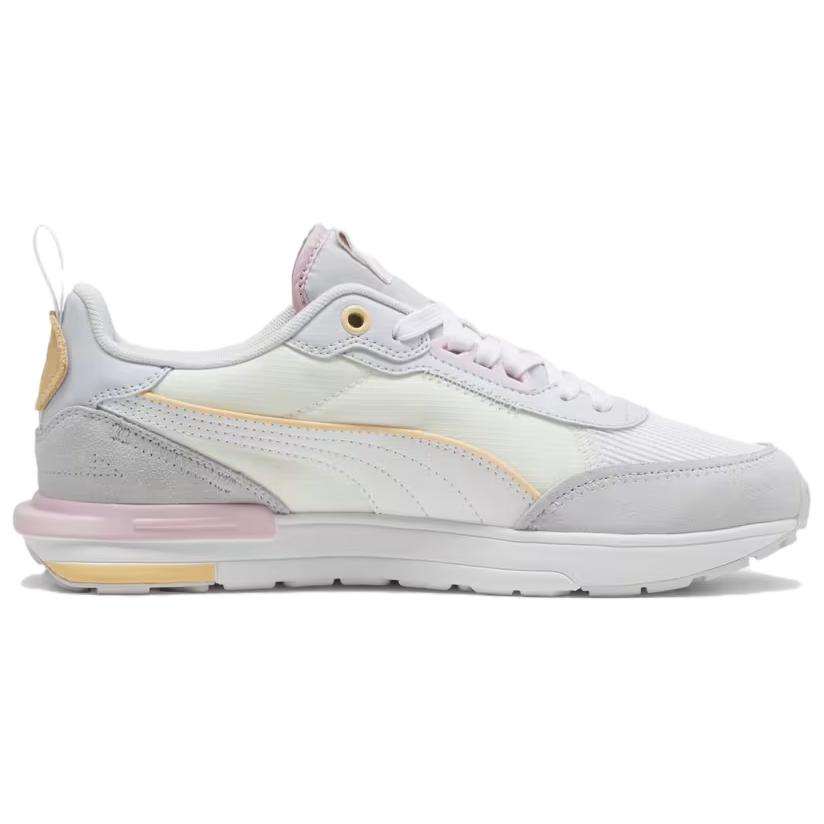 Puma R22 Wygodne Wszechstronne Niskie Codzienne Buty Damskie Trampki Białe Srebrne 387066-37