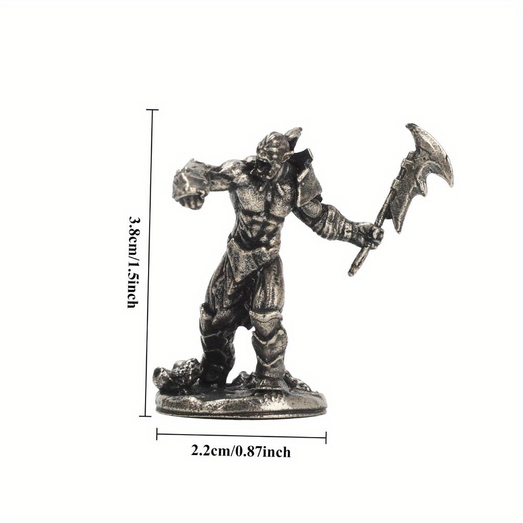 Vintage White Brass Warcry Orc Soldiers Models Desktop Ornaments Decorations Game Miniature Figurine Accessories Men Gifts