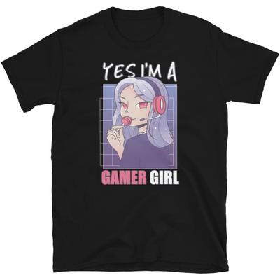 Yes I'm A Gamer Girl Funny Anime Video Gaming