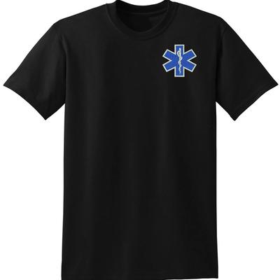 EMT EMS Emergency Medical Services Paramedic ROUND TSHIRT T SHIRT BLACK
