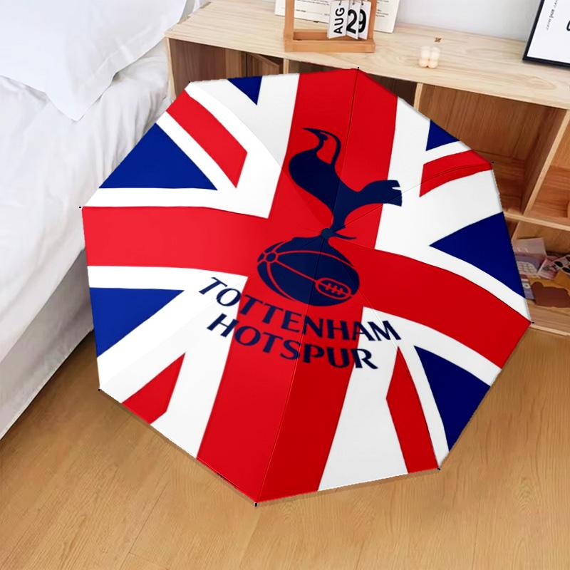1PC Tottenham Hotspur F.C Design Printed Umbrella Folding umbrella, automatic umbrella 8-Frame for Travel, camping Fan gifts Christmas Gifts