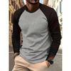 Men's 3D Printed Casual Spring and Autumn Casual Sports Round Neck Long-sleeved T-shirt
