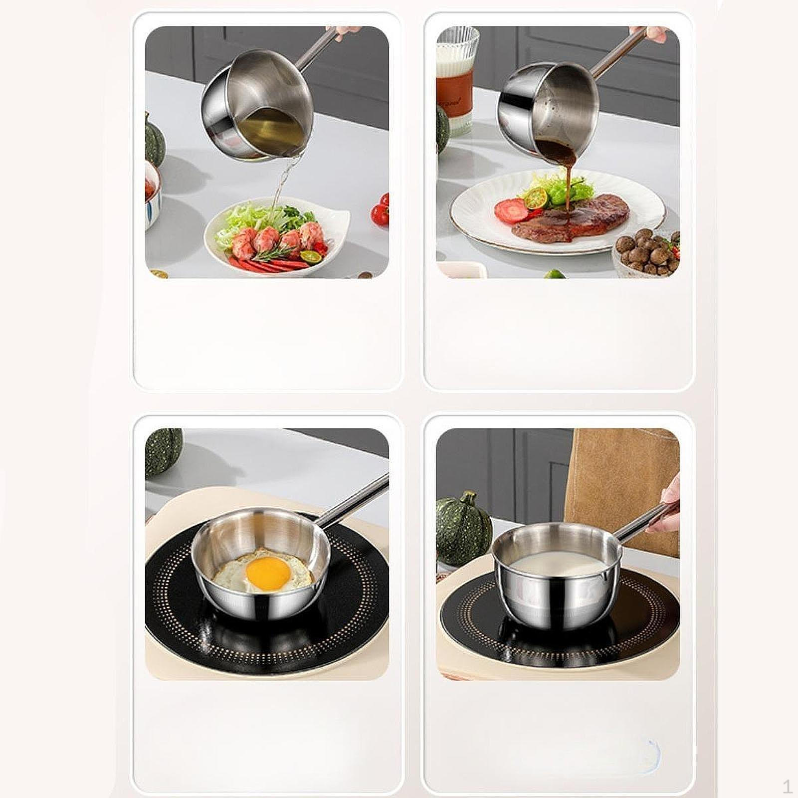 

Кастрюля с длинной ручкой для детского питания и соусов Мини-подогреватель масла 600ml