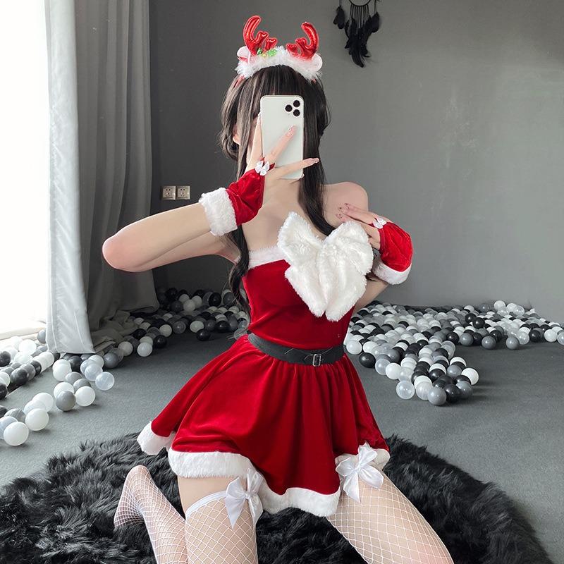 Elk Christmas Costume Female Sexy Cos Costume New Robe Sweet Halloween Costume Suit