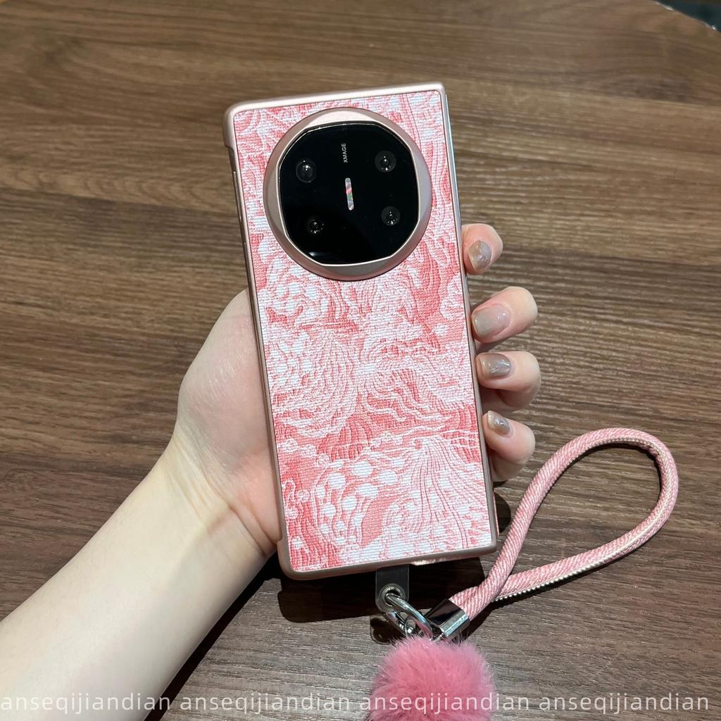 Applicable to Huawei x mobile phone case, new folding screen matex collector's edition, Guochao oil injection, Guofeng embroidery, leather pattern 