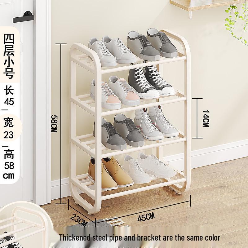 Multi-Layer Alloy Shoe Rack for Dormitory and Home Entrance Hallway