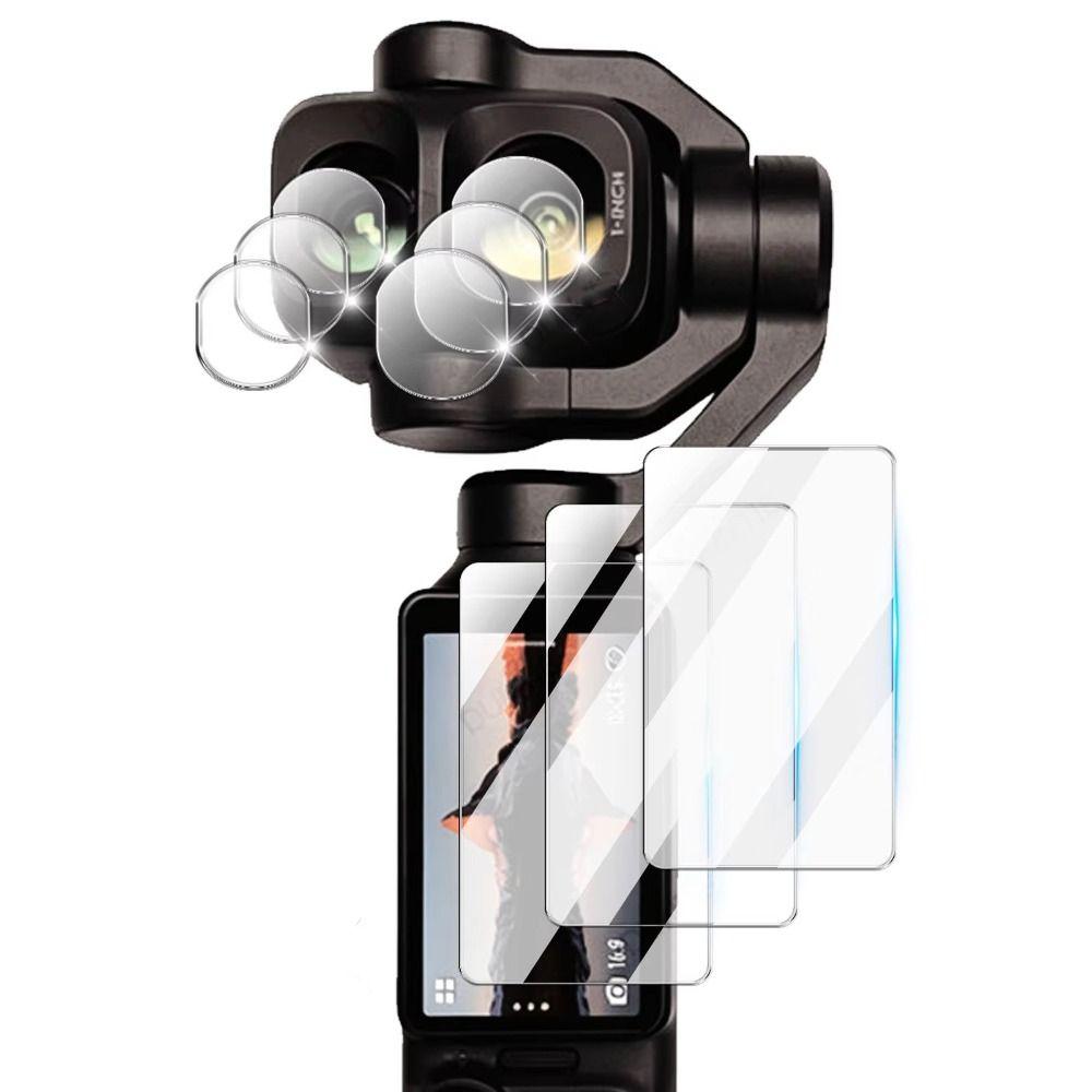 Gehärtete Glaslinsenfolien HD Schutzfolien für DJI Osmo Pocket 4P Gimbal Kamera Zubehör