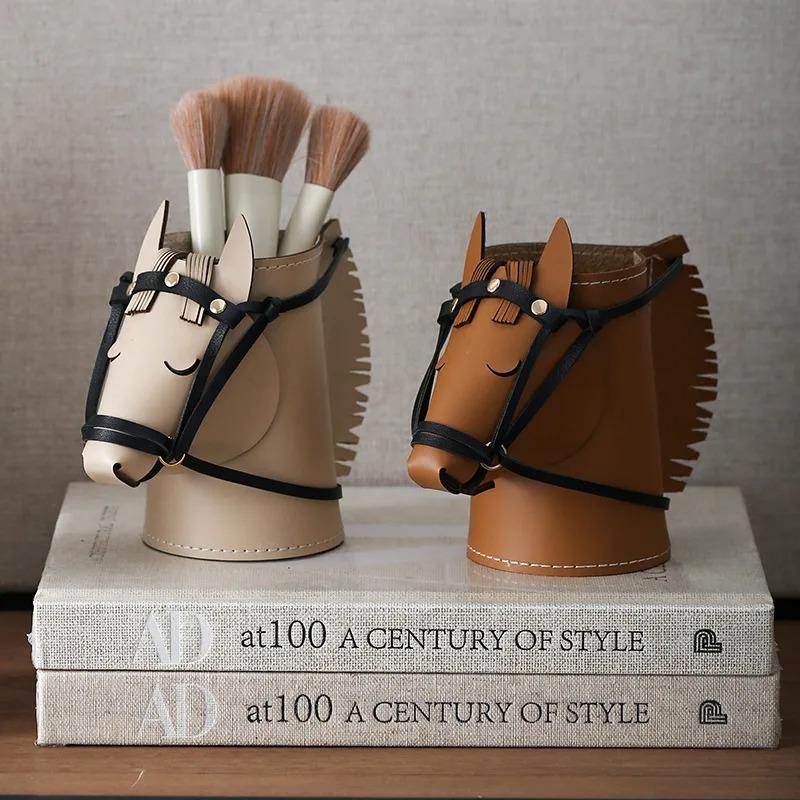 Horse-head Storage Box – Decorative Desk Accessory for the Living Room or Study Makeup Organizer Box