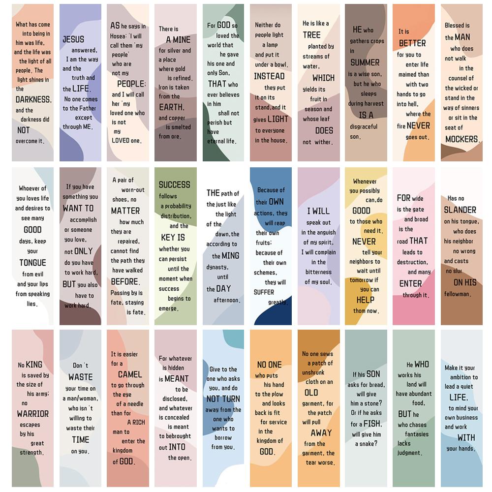 

60 шт. Упрощенные закладки для Библии, блокнот, студент, скрапбук, бампер, вода, DIY, художественное украшение, карточки для чтения, закладка