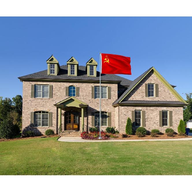 Double Sided Soviet Union Flag 4x6FT USSR Socialist Republics National Polyester Flag With 2 Grommets For Patriotic USSR Themed Festival Events Party