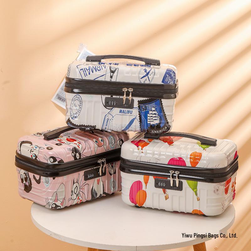 16" Women's Carry-on Makeup & Toiletry Bag with Lock - Large Capacity, Lightweight, Waterproof Organizer.