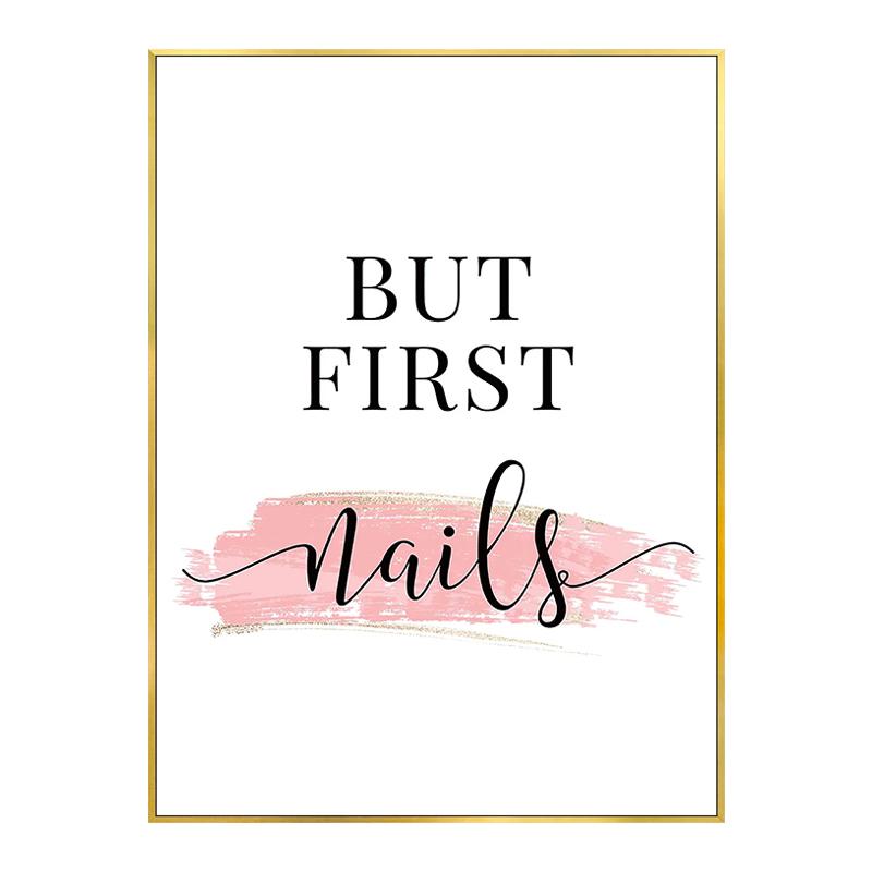 

Маникюрный салон Модный женский плакат Институт красоты Декоративные картины Холст Настенные картины Скандинавская девушка Спальня Домашний декор 40x50cm No Framed