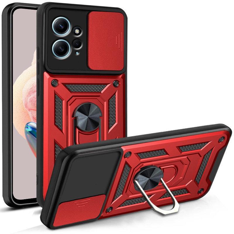 Armored case for Xiaomi Redmi Note 12 4G, CamShield Slide, red