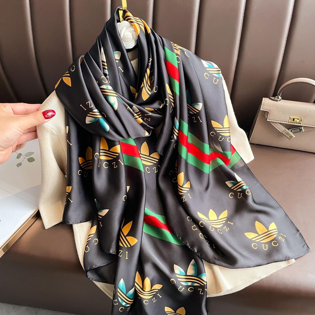 Spring and autumn sarong Li Jin satin thin section printing scarf female new Korean version of the hundred simulation silk shawl long scarf