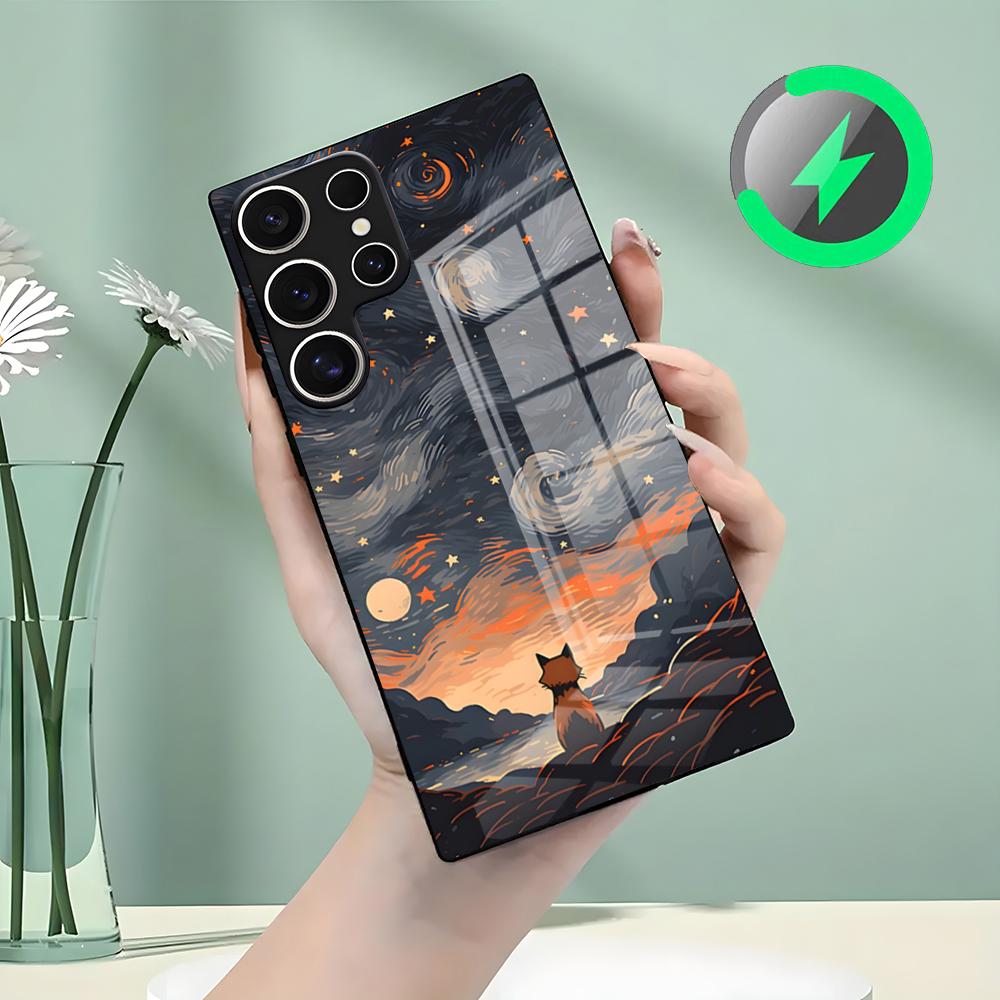 Zorros Espaciales Manta Phone Case For Samsung S26 S25 S24 S23 S22 S21 S20 Edge Ultra Plus FE For Magsafe Glass Case