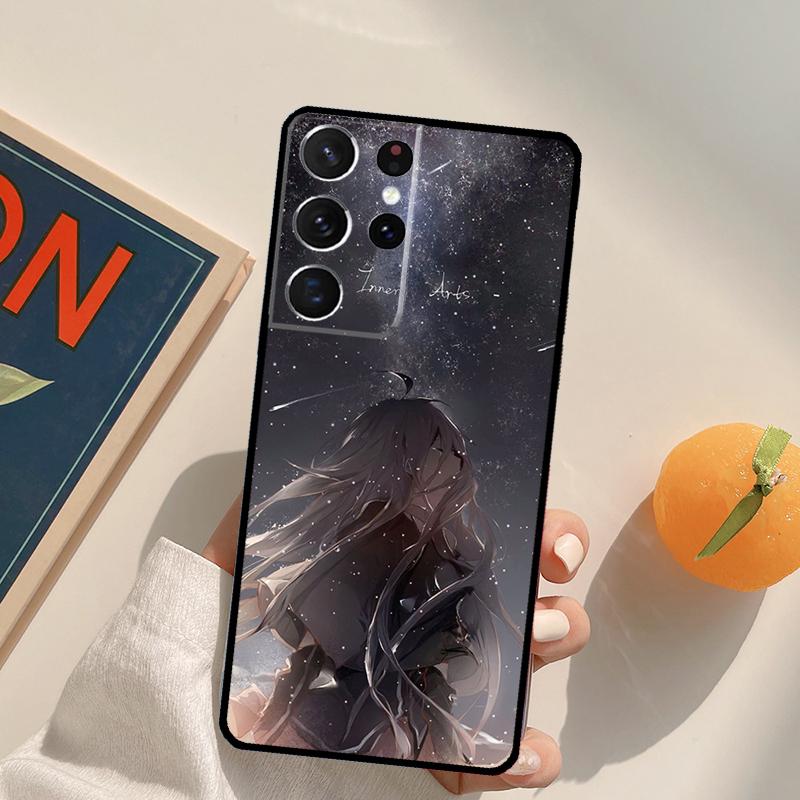Sad Anime girl Phone Case For Samsung Galaxy S25 S26 Ultra S24 S20 S21 S22 S23 Plus S10 S25 FE Back Cover