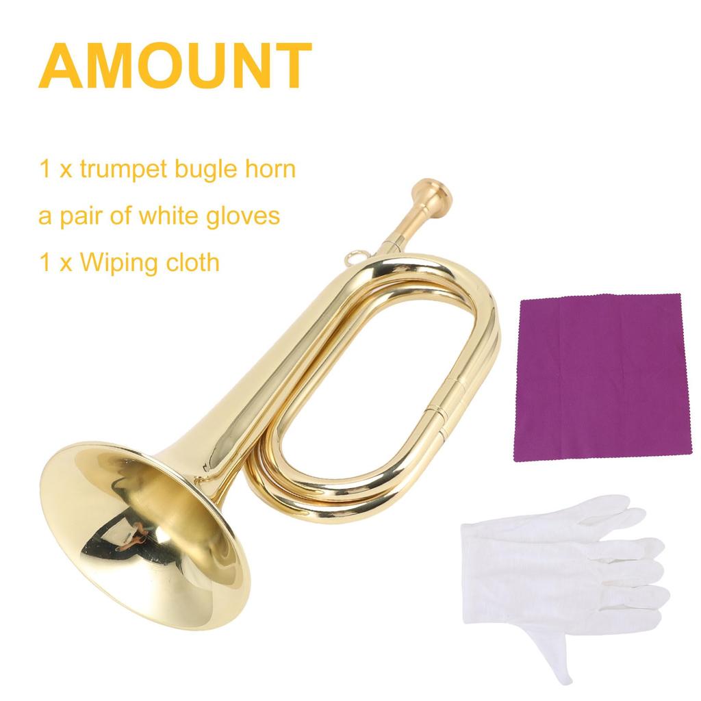 Fockety B-Trompete, Standard Messing Taschen trompete, Professionelles Instrument mit Handschuh, Reinigungstuch, Anfänger-Mundstück, für Schülerband