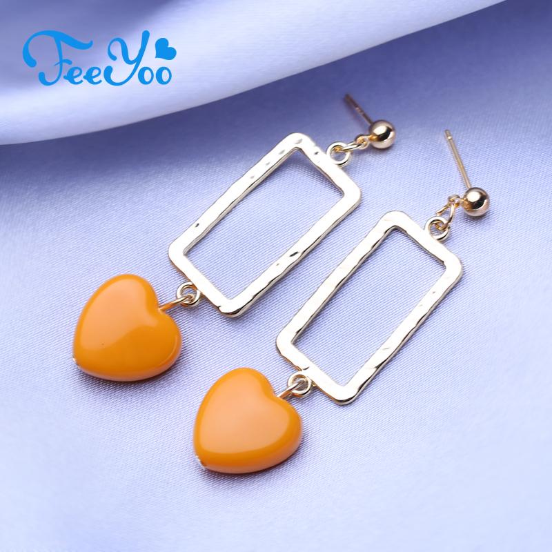 

FEEYOO висячие серьги для женщин, популярные модные длинные серьги, ювелирные изделия