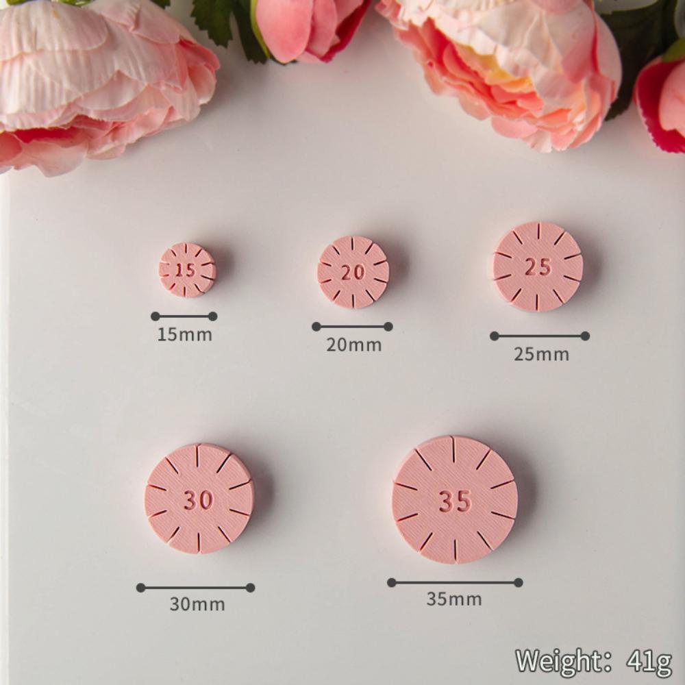 

Polymer Clay Earring Mold Set - 5 Sizes (0.6-1.4 ) Arc Shaping Tools for Beginners in Pastel Colors рожевий