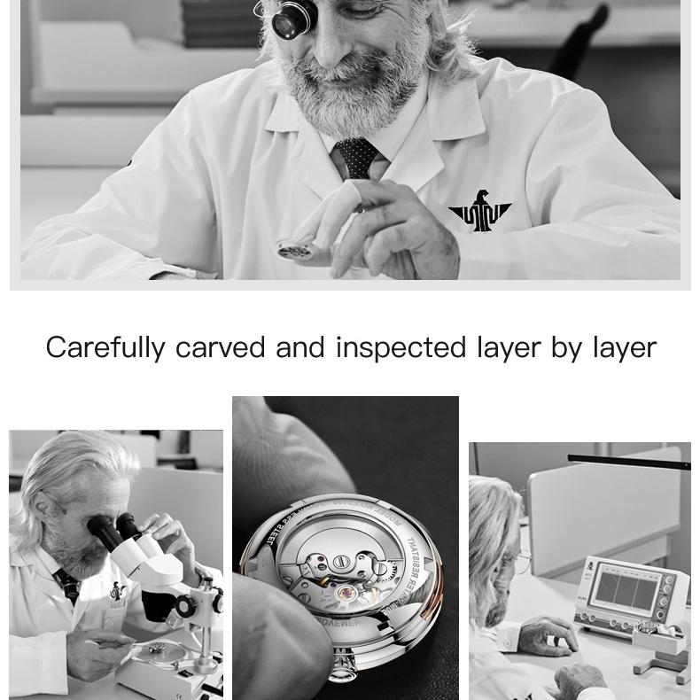 OUPINKE Montres Marque de Mode Montre Mécanique Automatique Étanche Montre pour Femme