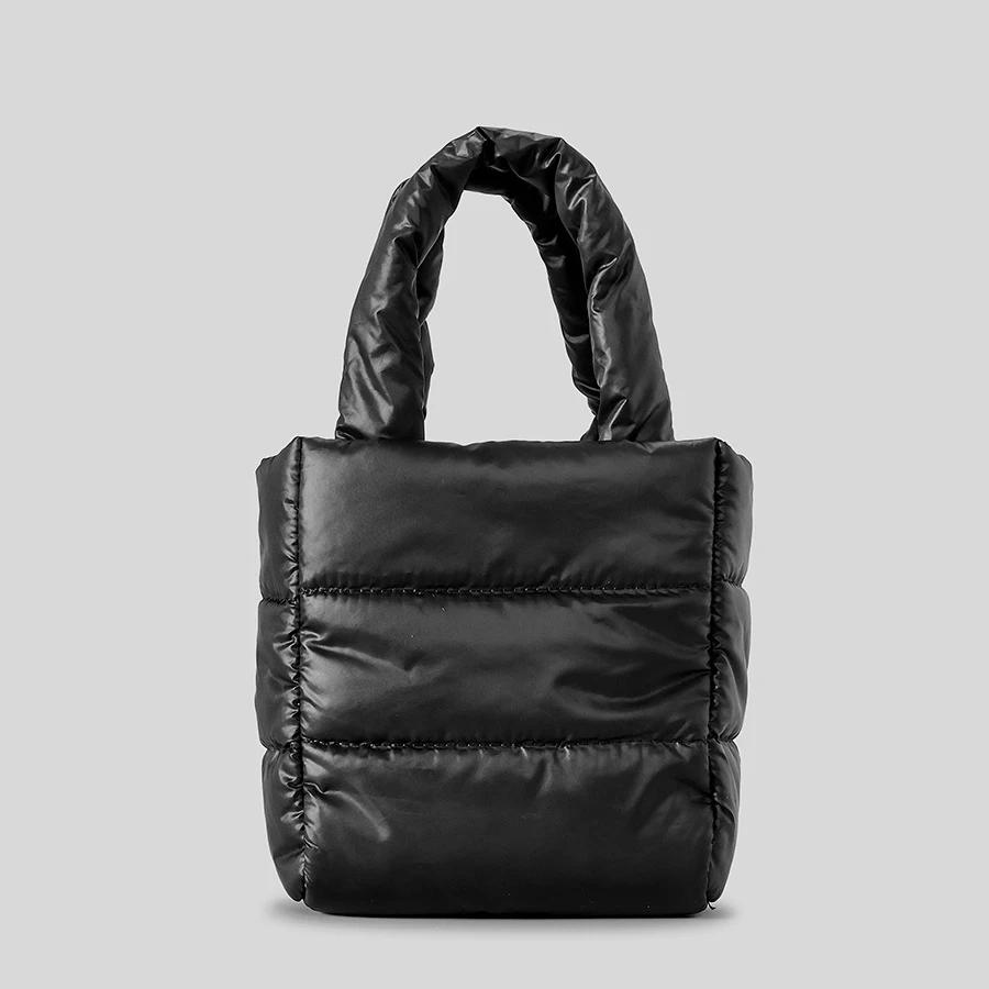 Fashion Small Quilted Padded Tote Bag Designer Puffer Women Handbags Casual Nylon Shoulder Crossbody Bags Cute Female Purses