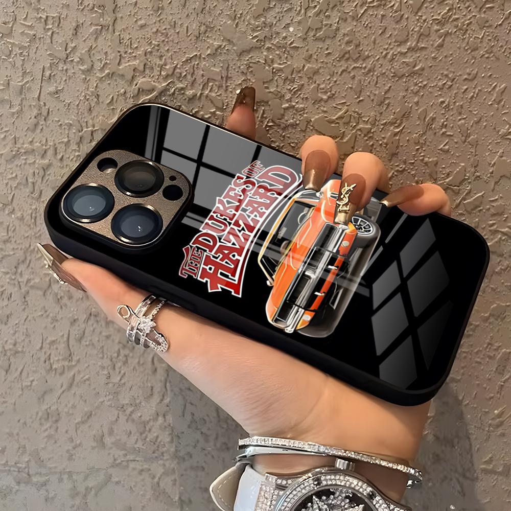 The General Lee Dukes Of Hazzard 01 Phone Case For IPhone 16 15 14 Pro 11 13 12 Mini XS XR Max 6 8 7 Plus SE Glass Cove