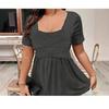 2025 Summer Leopard Print Women's Plus Size Short Sleeve Dress