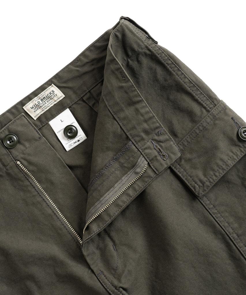 Waildeubeuligseu W24 Cotton Military Pants (Olive Green)