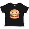 Inktastic Happy Kawaii Cheeseburger Baby T-Shirt Food Infant Tees Shower Apparel