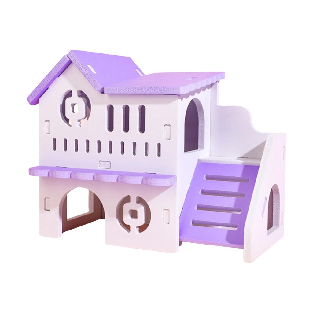 Hamster Hideout House, Wooden Sleeping for , Small Animal Bed, Natural Pet Accessory