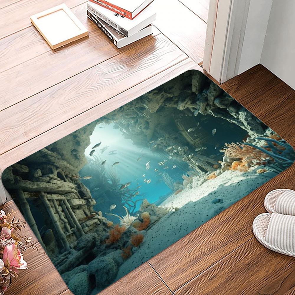 Tiefseehai Teppich Kinderzimmer Ozean Thema Bodenmatte Wohnzimmer Schlafzimmer Teppich Kreative und Einzigartige Heimdekoration