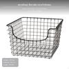 Oversized Steel Storage Basket, Mesh Organizer, AntiRust, Gray